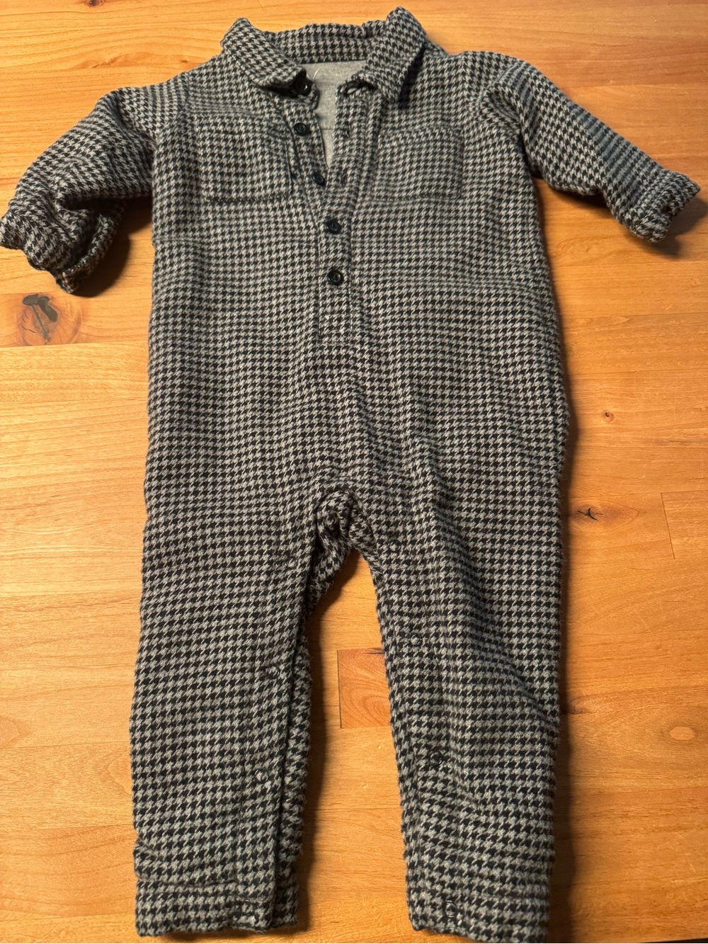 Colored Organics Locke Flannel Collar Romper Size 3-6M